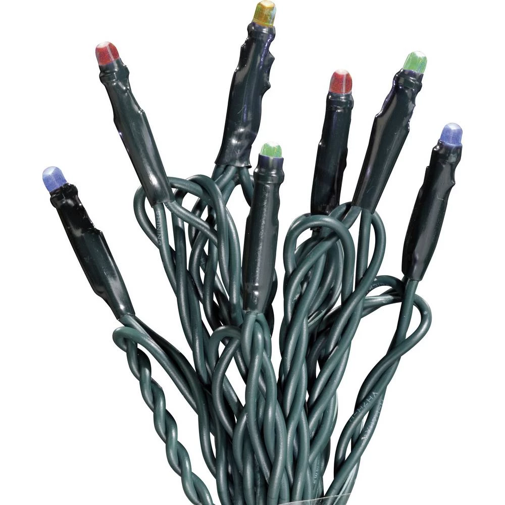 Hellum 521856 svjetlosni lanac na baterije unutra baterijski pogon Broj žarulja 100 LED šaren, toplo bijela Osvjetlje slika