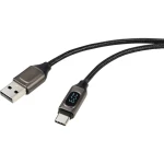 Renkforce USB kabel USB 2.0 USB-A utikač, USB-C® utikač 2.00 m srebrna (metalik)  RF-6249502