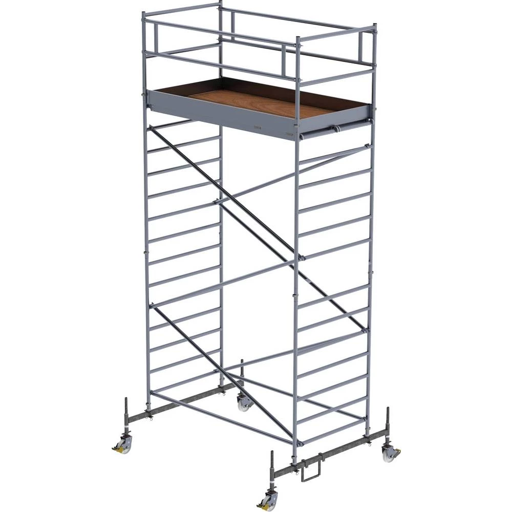 Günzburger Steigtechnik 174435 na roli montaža bez alata Radna visina (maks.): 6.5 m slika