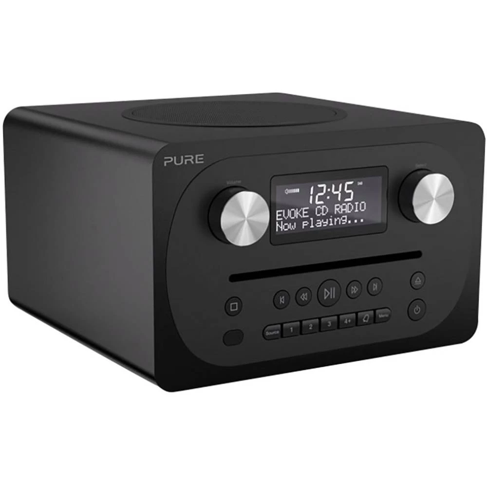 UKW Stolni radio Pure Evoke C-D4 AUX, Bluetooth, CD, UKW Crna slika