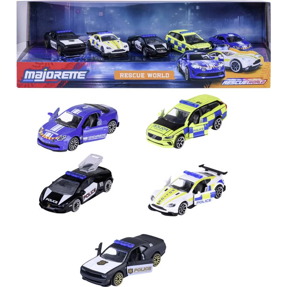 Majorette Lamborghini, Volvo, Aston Martin Poklon paket od 5 dijelova Rescue Worlda gotovi model model vozila za hitne s slika