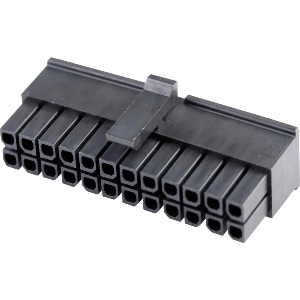 Molex 430252400 Micro-Fit 3.0 Receptacle Housing, Dual Row, 24 Circuits, UL 94V-0, Black slika