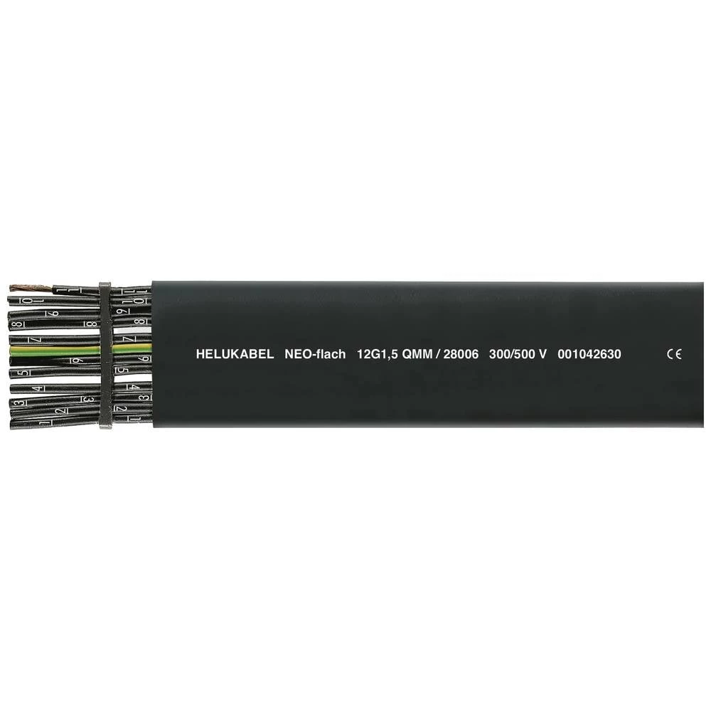 HELU plosnati tračni kabel 5 G 1.5 mm² crna 28002-500 500 m slika