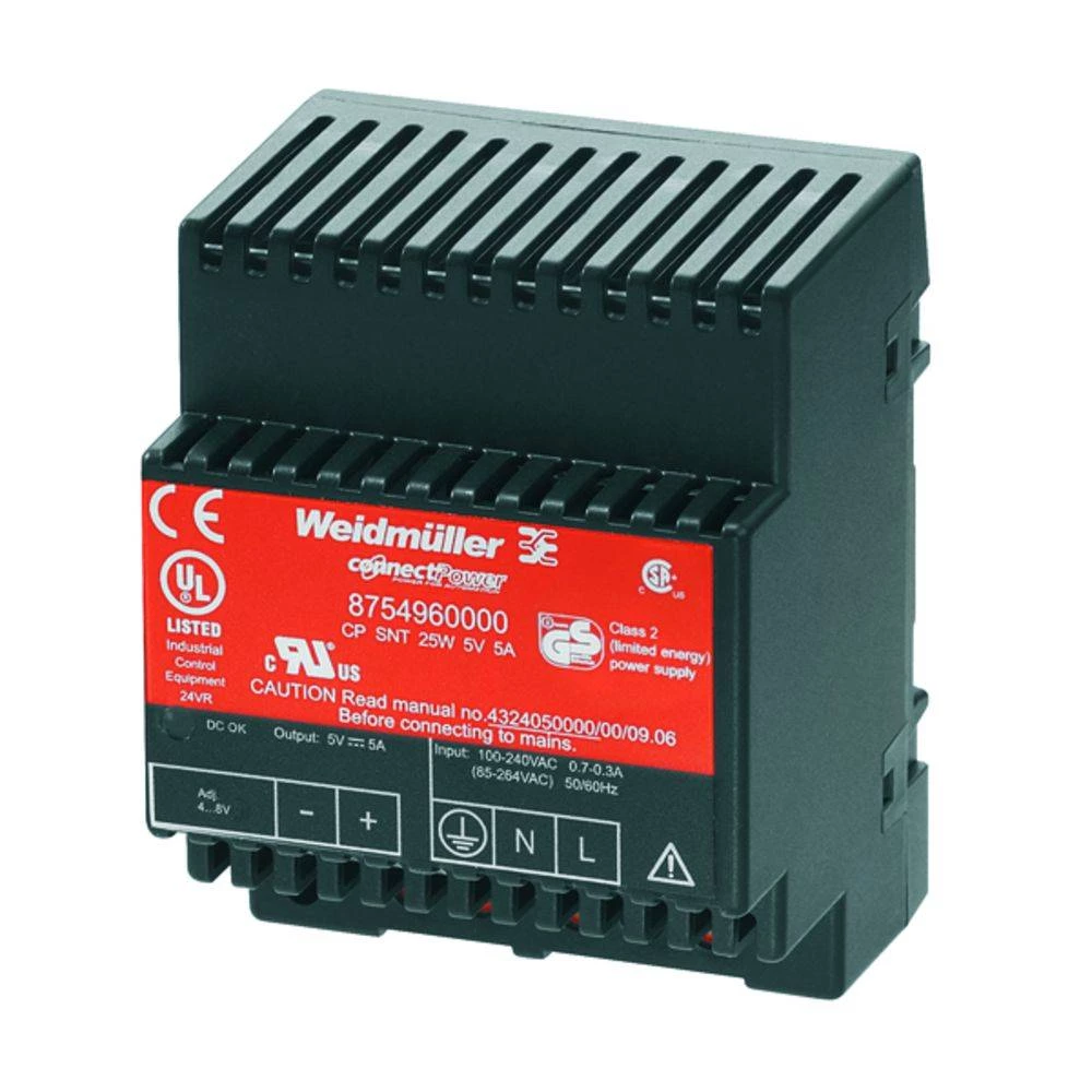 Adapter napajanja za profilne šine (DIN-letva) Weidmüller CP SNT 25W 5V 5A 5 V/DC 5 A 25 W 1 x slika