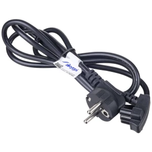 Akyga struja priključni kabel [1x 3-inski plosnati priključak - 1x sigurnosni utikač ] 1.50 m crna slika