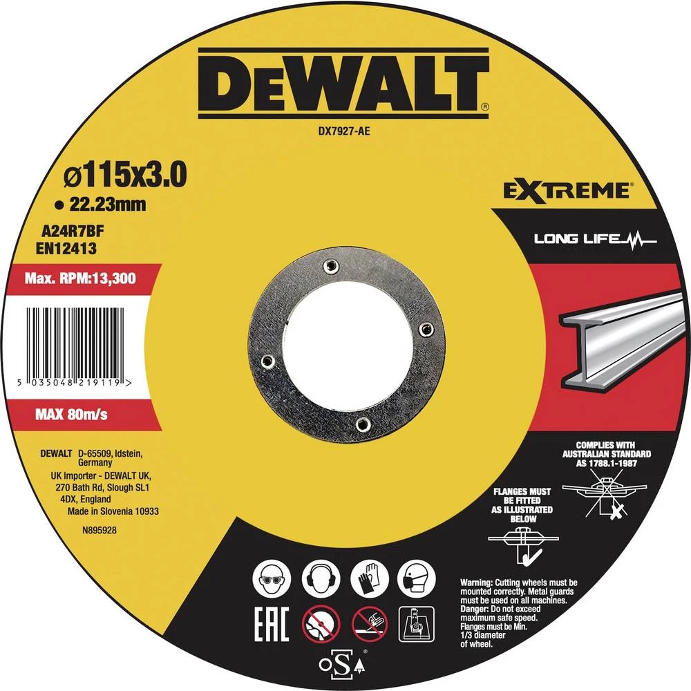 DEWALT DX7927-AE DX7927-AE rezna ploča 115 mm kom. metal, nehrđajući čelik, željezo slika