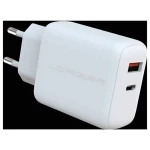 LC Power LC-GAN-45 USB punjač 45 W 1x USB-C®, 1x USB-A Power Delivery 3.0 unutrašnje područje GaN, brzi punjač, USB powe