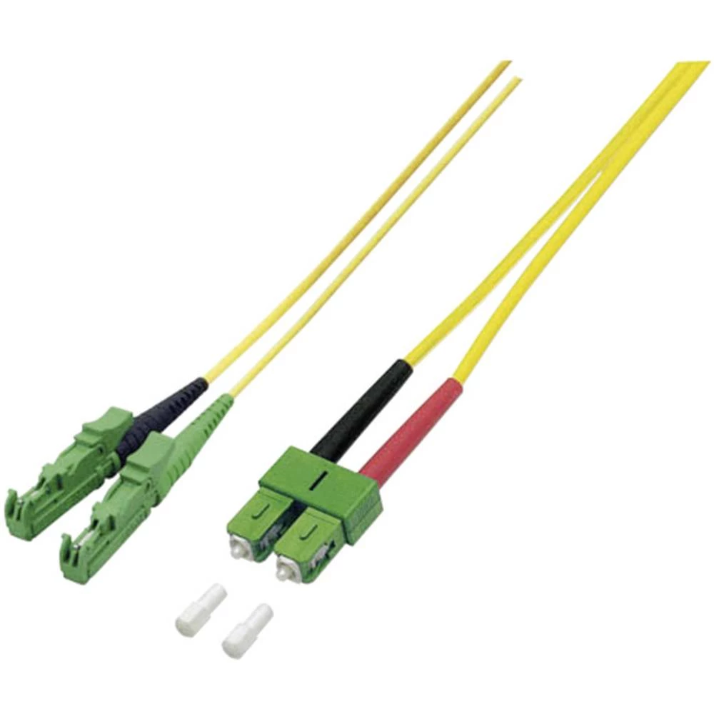 Staklena vlakna Svjetlovodi Priključni kabel [1x Muški konektor E2000®/APC 8° - 1x Muški konektor SC/APC 8°] 9/125 &micro; S slika