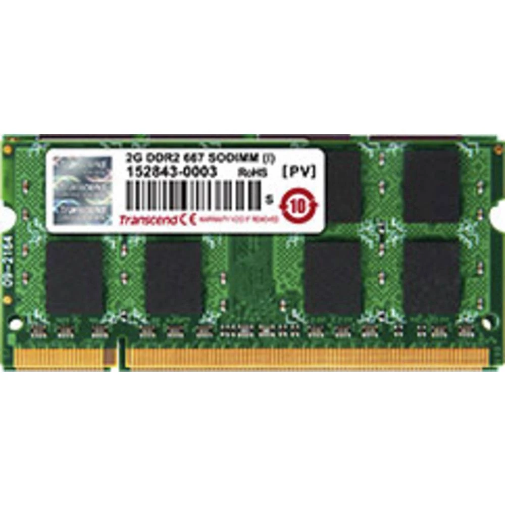 Transcend TS128MSQ64V6U Notebook Memorijski modul 1 GB 1 x 1 GB DDR2-RAM 667 MHz CL5 5-5-5 slika