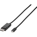 Vivanco USB 2.0 Priključni kabel [1x Muški konektor USB-C™ - 1x Muški konektor DisplayPort] 1.5 m Crna