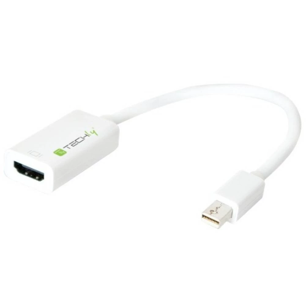 DisplayPort / HDMI Adapter [1x Muški konektor Mini DisplayPort - 1x Ženski konektor HDMI] Bijela TECHly slika