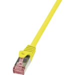LogiLink CQ2087S RJ45 mrežni kabel, Patch kabel CAT 6 S/FTP 7.50 m žuta vatrostalan, sa zaštitom za nosić 1 St.