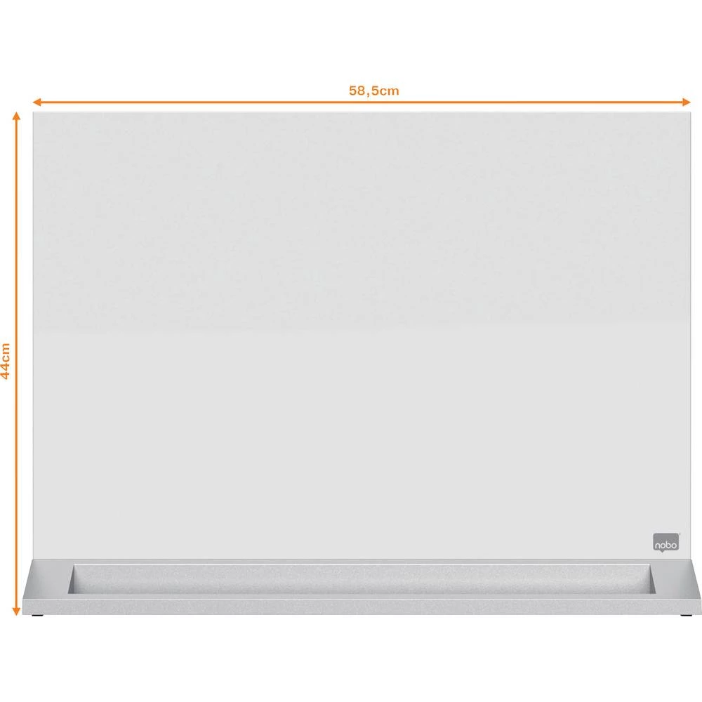 nobo Magnetska ploča od stakla Diamond Glass Magnetic Desktop (Š x V) 57.4 cm x 43.2 cm Briljantno-bijela boja Uklj. stolni stal slika