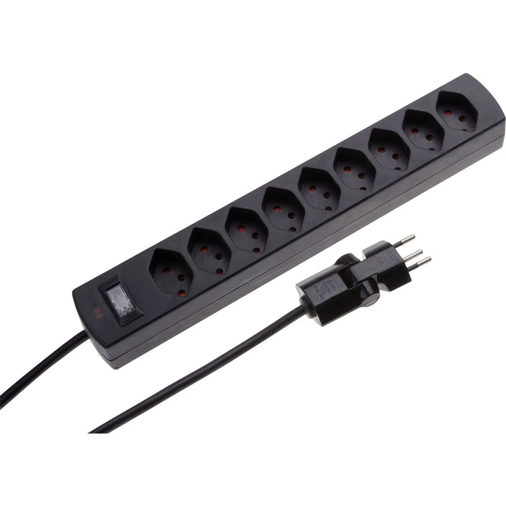 Max Hauri 114972 razdjelna letva s prekidačem 9-struki crna 1 St. slika