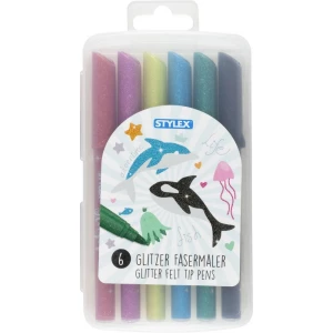 Glitzer-Fasermaler, 6 Stück 64016 slika