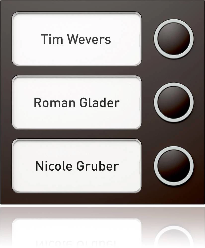 Ritto by Schneider 1875350 Video-portafon Schneider Electric Portier ključni modul gr / br 3 tipke 95x95x33m 1 8753/50 Sivo-smeđ slika