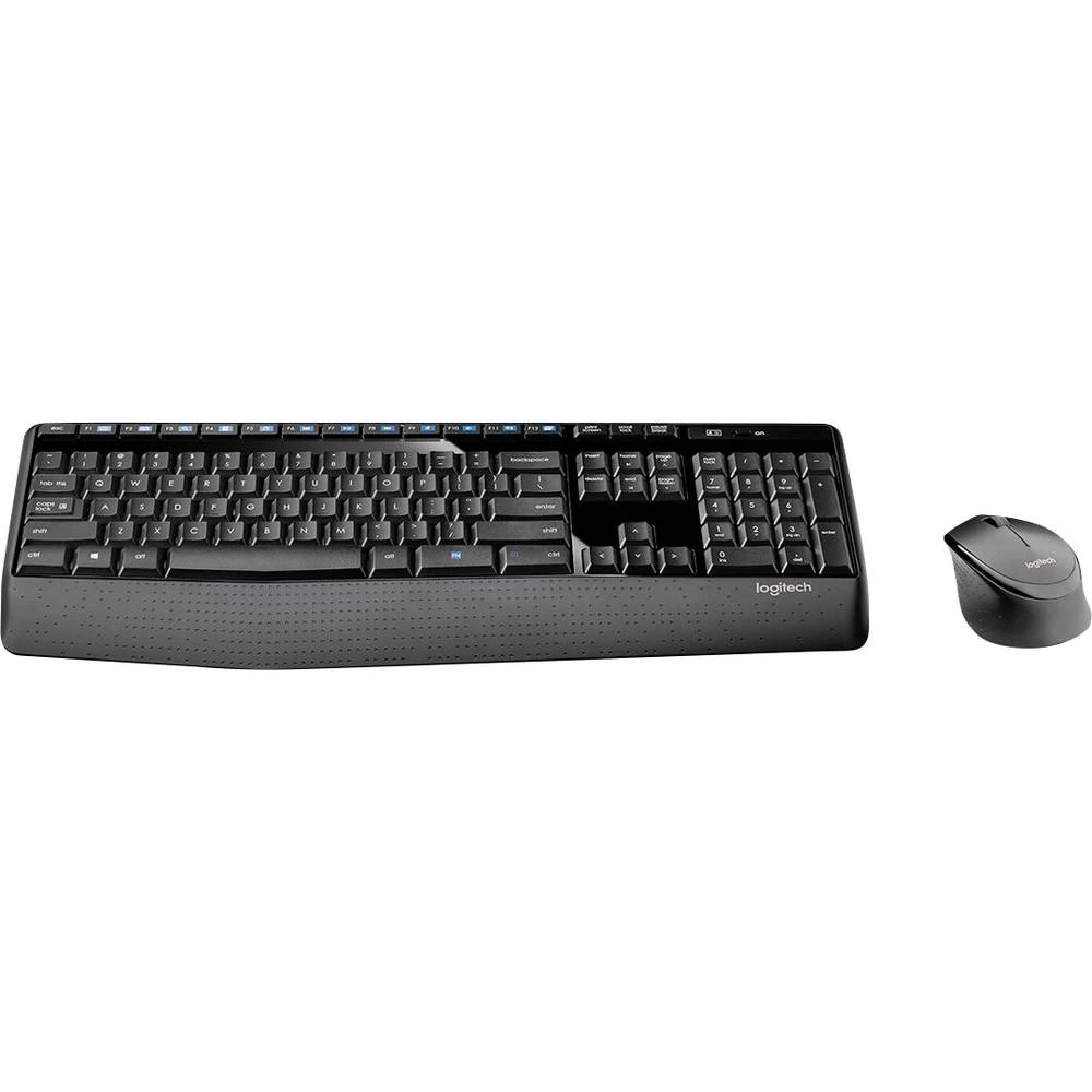 Logitech Wireless Combo MK345 - US-INT'L-Layout bežično miš, tipkovnica, set miša, tipkovnica engleski, qwerty crna slika