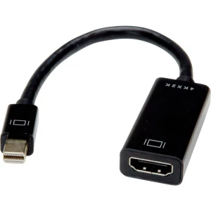 Value Mini-DisplayPort priključni kabel 0.15 m 12.99.3143 crna [1x muški konektor mini displayport - 1x ženski konektor slika