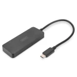 Digitus DS-45334 DisplayPort / USB-C® adapter [1x USB-C® - 3x ženski konektor DisplayPort] crna bez utičnice za punjenje, Ultra HD (4K) HDMI, DisplayPort 1.4