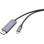 Renkforce DisplayPort AV priključni kabel [1x muški konektor displayport - 1x muški konektor USB-C™] 1.00 m crna