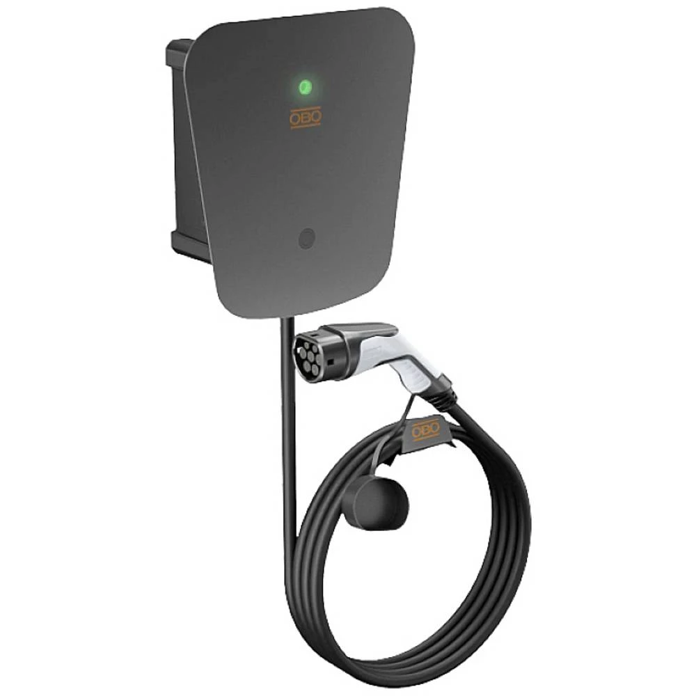 OBO Bettermann WB AC BL SPD stanica za punjenje električnih automobila eMobility tip 2 mode 3   22 kW sklopka s ključem + zaštita od prenapona slika