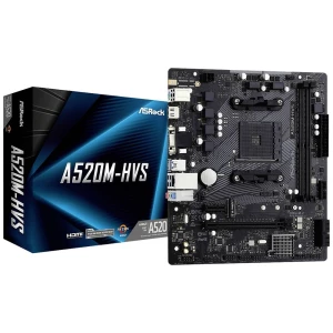 ASRock A520M-HVS matična ploča Baza AMD AM4 Faktor oblika (detalji) Micro-ATX Set čipova matične ploče AMD® A520 slika