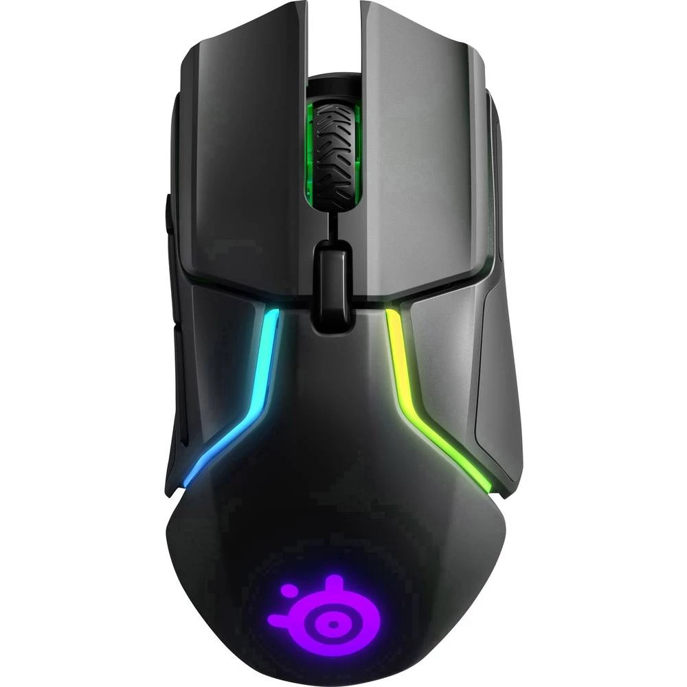 Steelseries RIVAL 650 Wireless gaming miš Optički Ergonomski, Osvjetljen, Podešavanje težine, Odvojivi kabel Crna, RGB slika