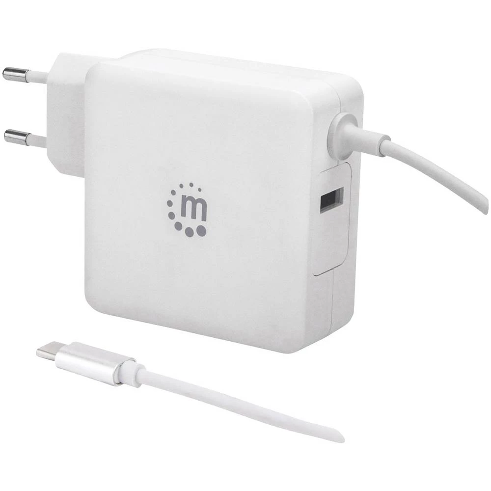 Manhattan 180245 USB punjač Utičnica Izlazna struja maks. 3 A 2 x Ženski konektor USB 2.0 tipa A, Muški konektor USB-C&trade; US slika