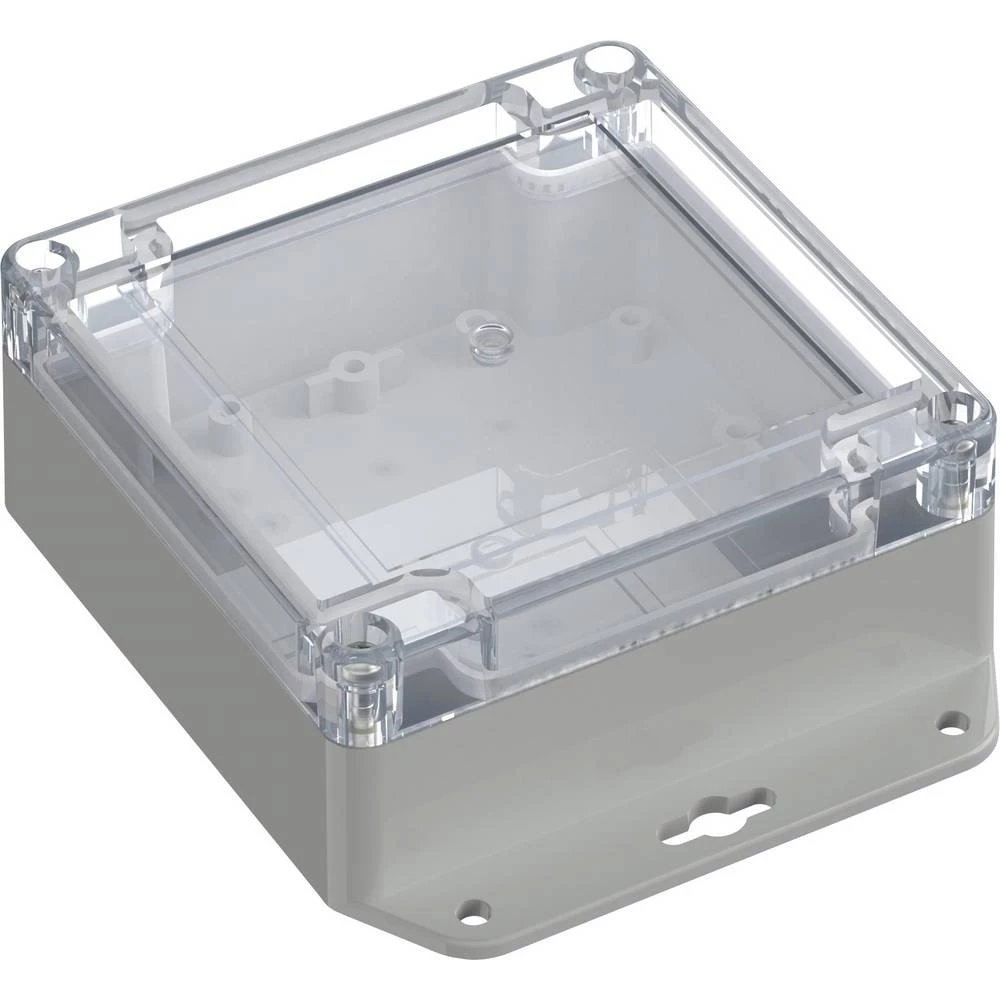 TRU COMPONENTS 6U07111105737 TC-13865268 industrijsko kućište 136.5 x 106.5 x 45 ABS-PC svijetlosiva, prozirna 1 kom. slika