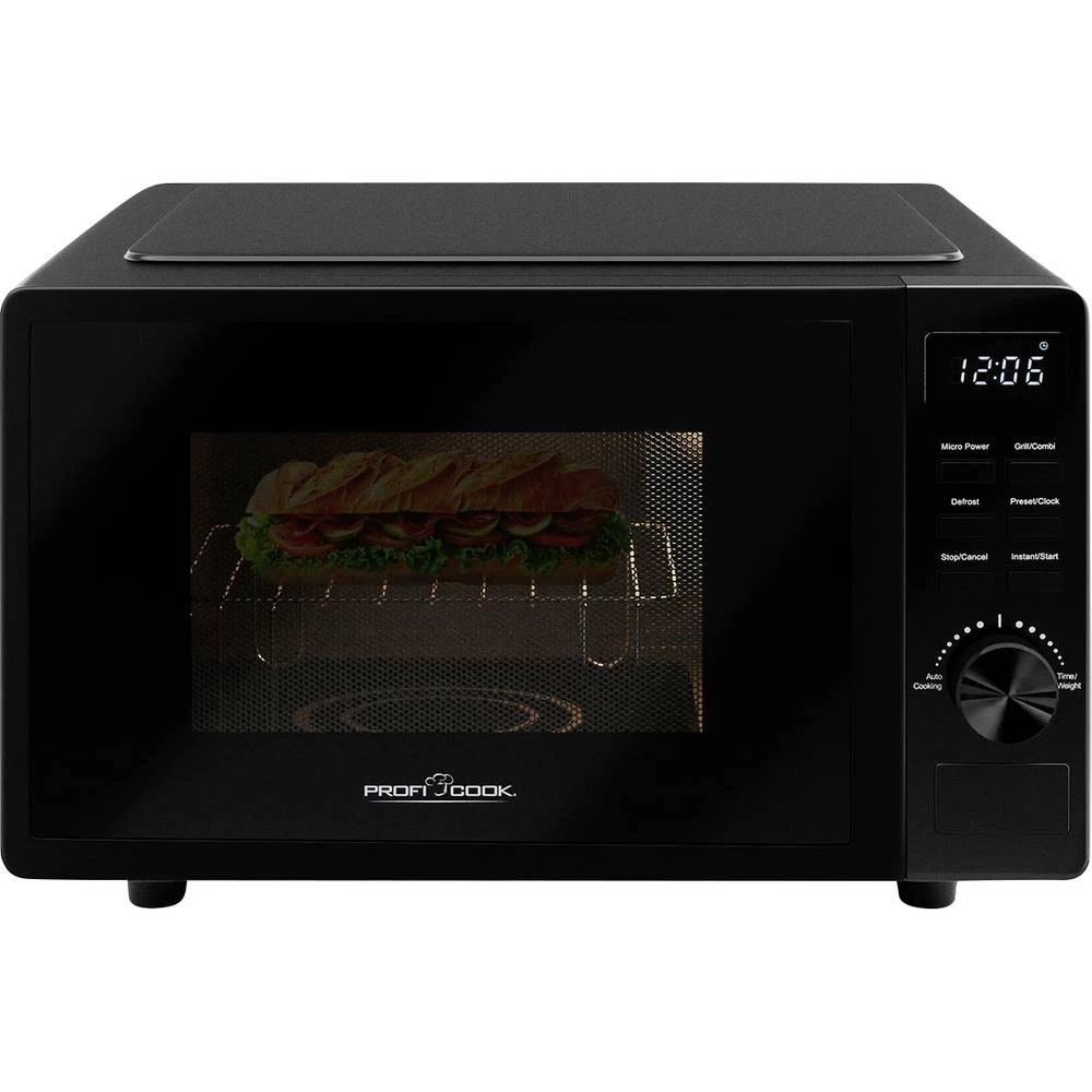 Profi Cook PC-MWG 1278 mikrovalna pećnica crna 700 W funkcija tajmer, roštilj slika