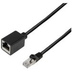 LogiLink CQX093S RJ45 mrežni kabel, Patch kabel CAT 6a S/FTP 10.00 m crna vatrostalan, bez halogena, pletena zaštita 1 S