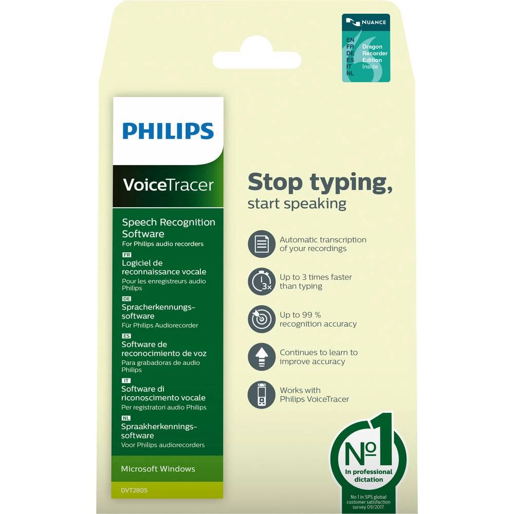 Softver za prepoznavanje govora za diktafone Philips VoiceTracer DVT2805 slika