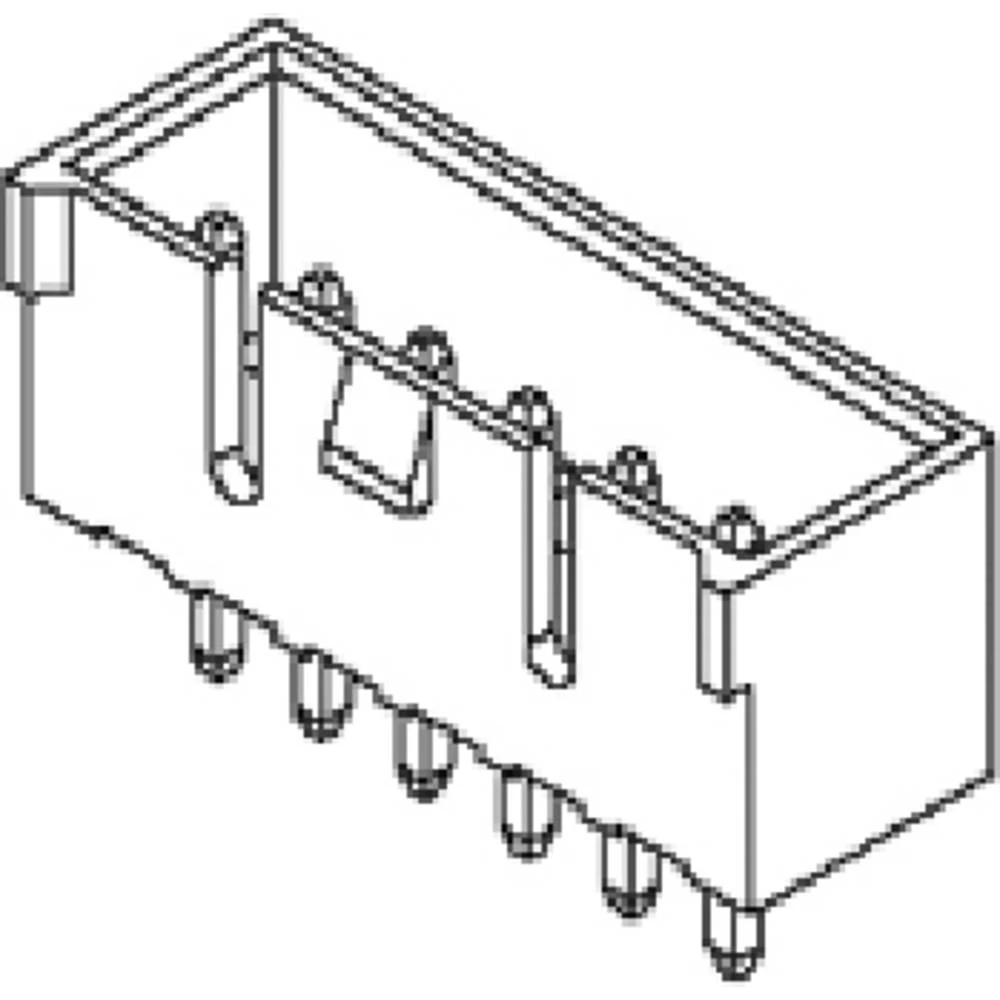 Molex 353120260 2.50mm Pitch Header, Vertical, Shrouded, with Positive Lock, 2 Circuits, PA Polyamide (Nylon) 6/6, Glass- slika