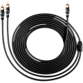 Oehlbach 151 Cinch audio priključni kabel [1x muški cinch konektor - 2x muški cinch konektor] 5.00 m crna pozlaćeni kont slika