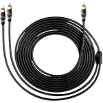 Oehlbach 151 Cinch audio priključni kabel [1x muški cinch konektor - 2x muški cinch konektor] 5.00 m crna pozlaćeni kont
