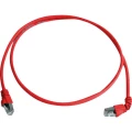 LAN (RJ45) Mreža Priključni kabel CAT 6A S/FTP 0.50 m Crvena Vatrostalan, Bez halogena Telegärtner slika
