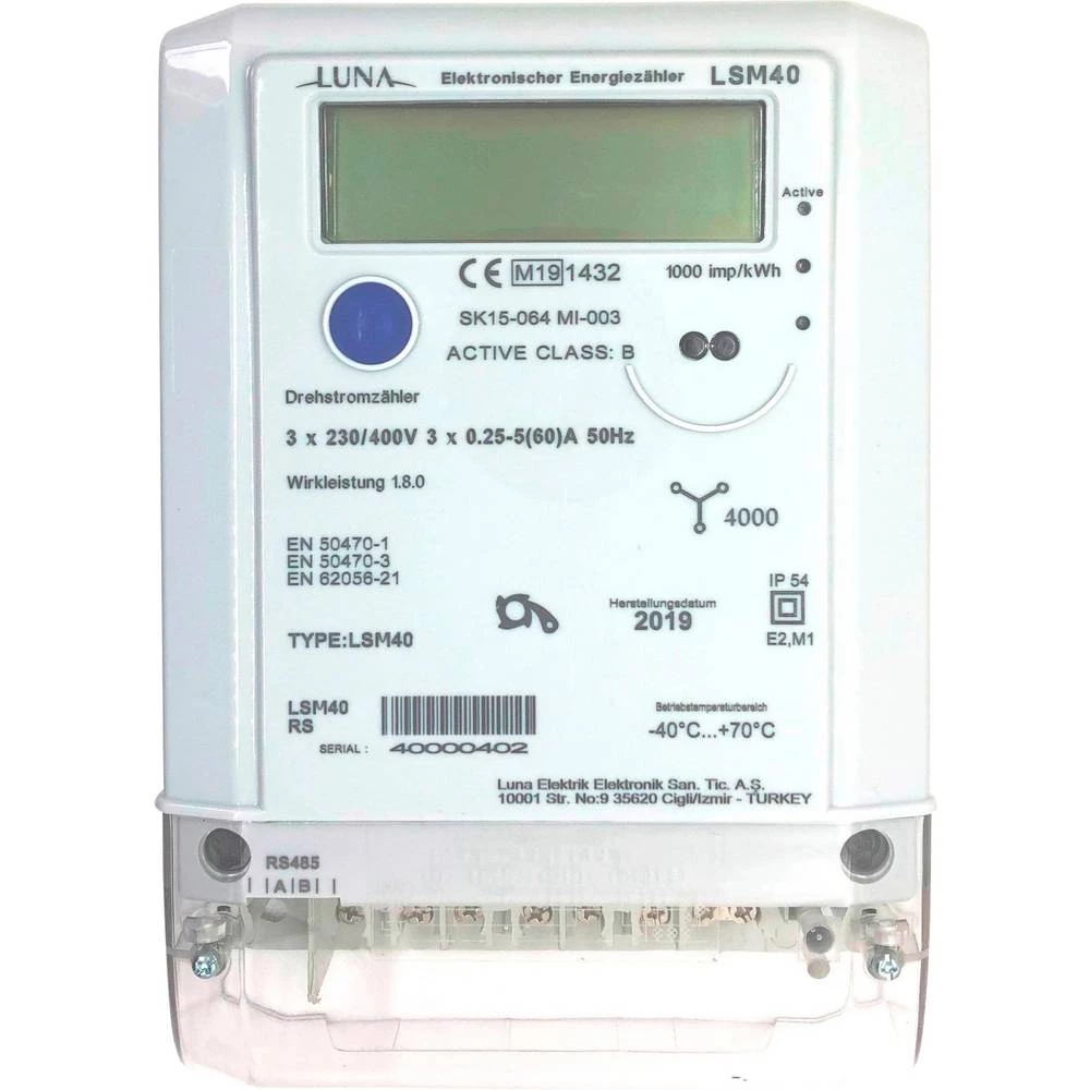 LUNA LSM40 trifazni brojač digitalni Dozvola MID: da 1 St. slika