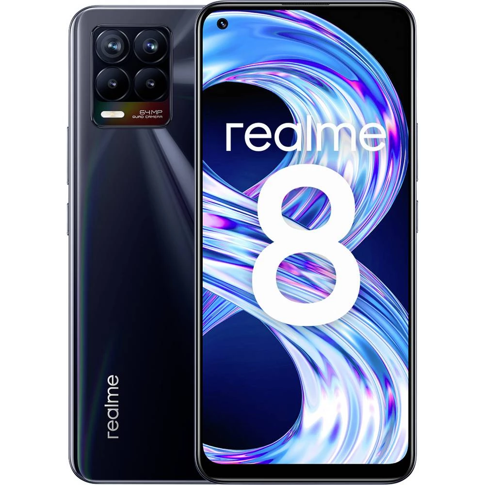Realme 8 pametni telefon 128 GB 16.3 cm (6.41 palac) crna/srebrna Android™ 11 Dual-SIM slika