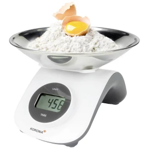 Korona CLEO kuhinjska vaga sa mjernom šalicom, digitalna Opseg mjerenja (kg)=5 kg bijelo-siva slika