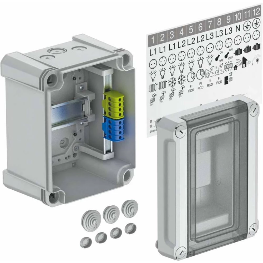 Nadžbukna Broj redova = 1 OBO Bettermann 2008800 SDB 03 PS slika