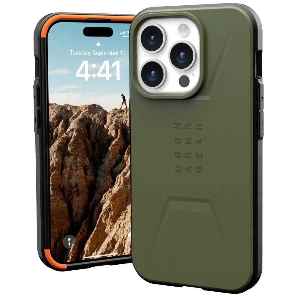 Urban Armor Gear Civilian MagSafe stražnji poklopac za mobilni telefon Apple iPhone 15 Pro maslinasta slika