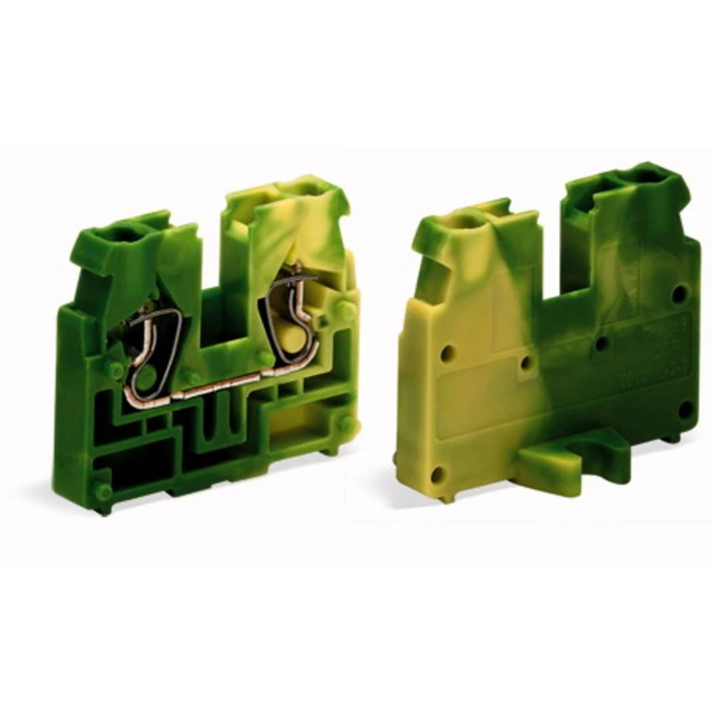 WAGO 869-357 prolazna stezaljka opružna stezaljka zelena, žuta 100 St. slika