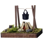 LED za logorsku vatru s držačem baterije i prekidačem Kahlert Licht 49690 logorska vatra 3.5 V