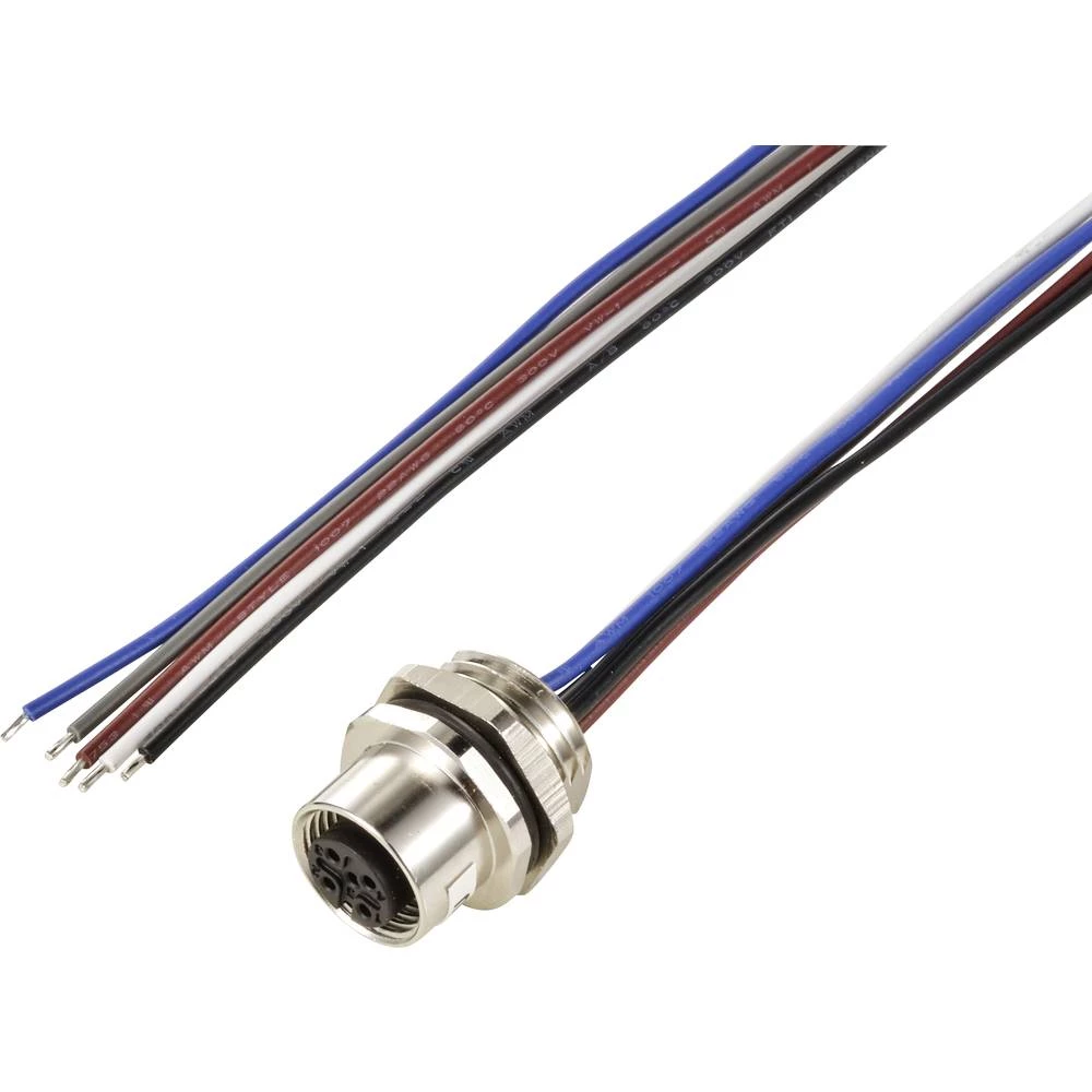 TRU COMPONENTS TC-12833044 ugrađena utičnica za senzor/aktivator M12 ženski, ugradbeni 0.5 m Broj polova: 5 1 St. slika