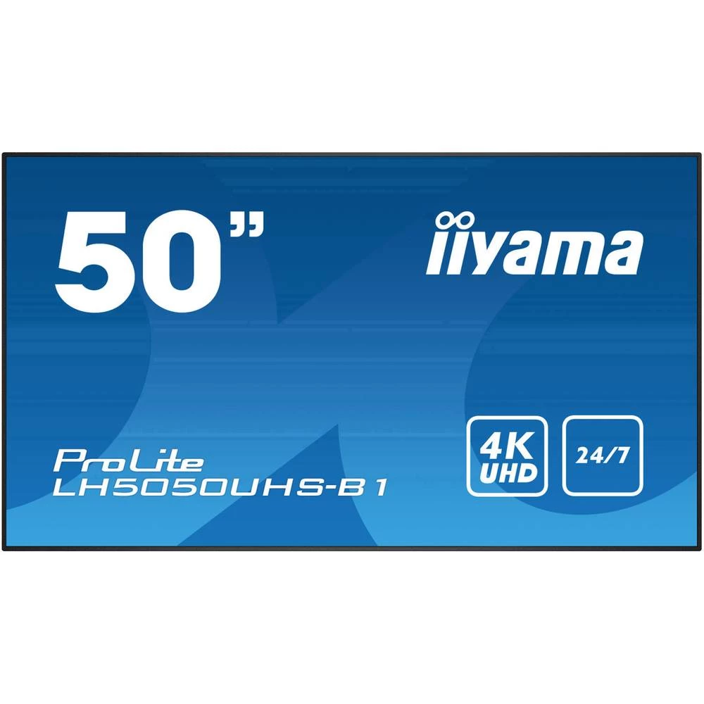 LED zaslon 127 cm (50 ") Iiyama ProLite LH5050UHS ATT.CALC.EEK C (A+++ - D) 3840 x 2160 piksel 4K 8 ms DisplayPort, HDMI&trade;, slika