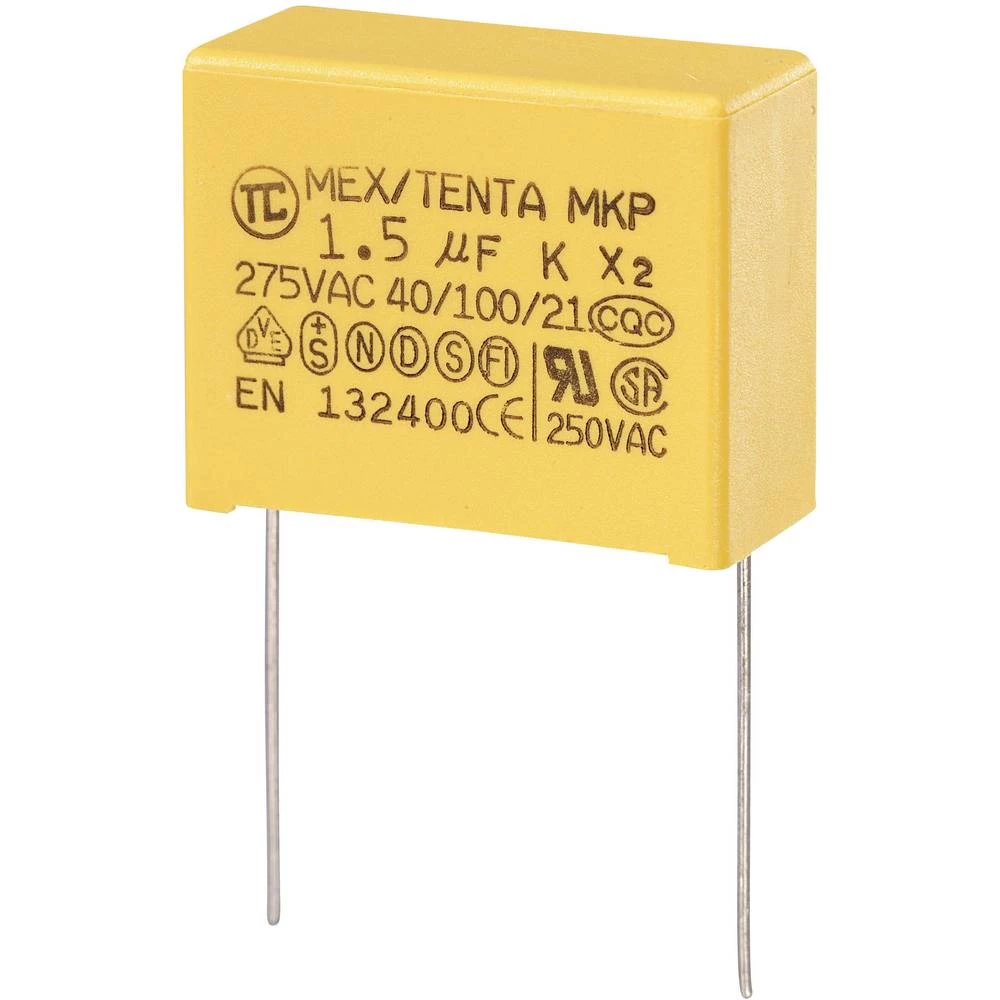 MKP Kondenzator x 2 (DxŠxV) 32x 15 x 25 mm raster 27.5 mm 1.5F275 V/AC 10 % slika
