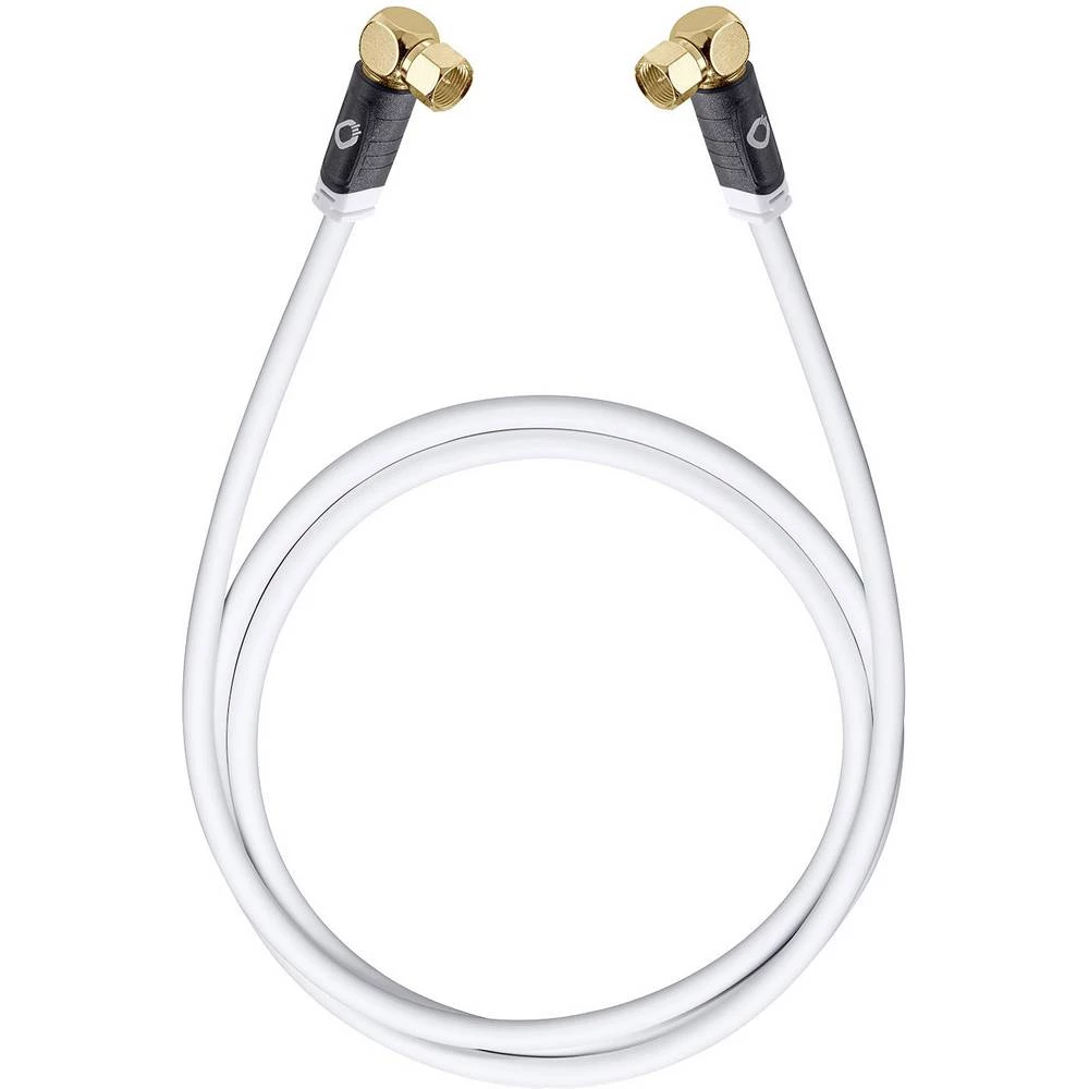 Antene, SAT Priključni kabel [1x Muški konektor F - 1x Muški konektor F] 5.10 m 120 dB pozlaćeni kontakti Bijela Oehlbach slika