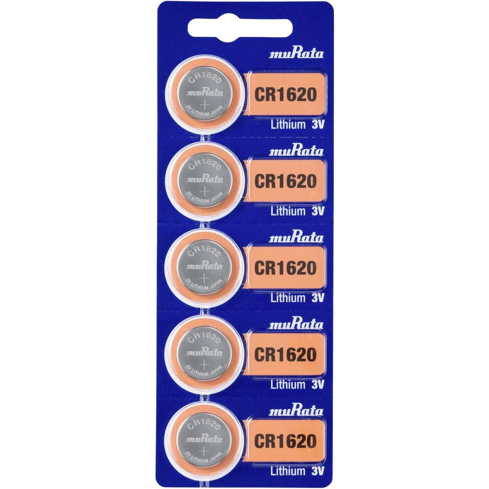 Murata CR1620-BEABAE gumbasta baterija cr 1620 litijev 80 mAh 3 V 5 St. slika