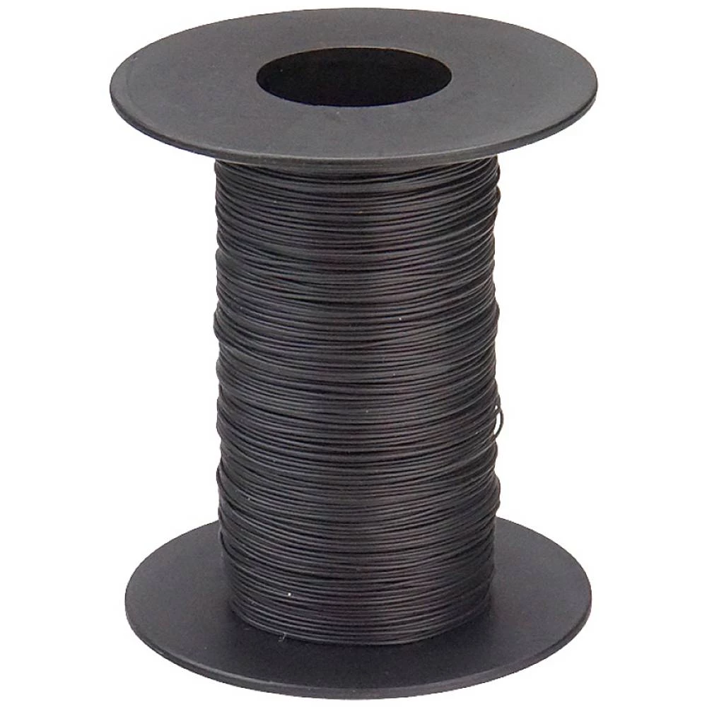 Donau Elektronik 110-1-100 pletenica  1 x 0.04 mm² crna 100 m slika