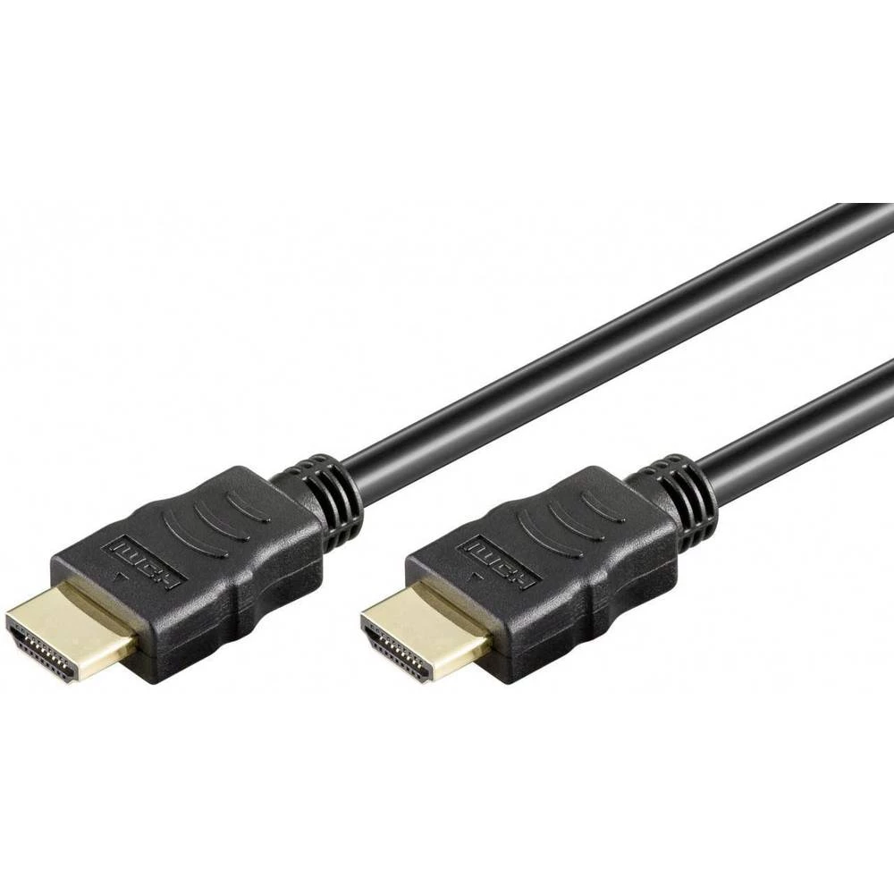 Goobay HDMI Priključni kabel [1x Muški konektor HDMI - 1x Muški konektor HDMI] 5 m Crna slika